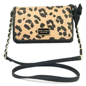 Betsey Johnson Leopard Animal Print Crossbody Bag